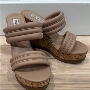 Steve Madden Nude Wedge Sandals